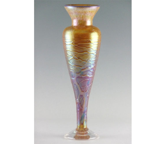 Gold Luster Vase by Tom Stoenner